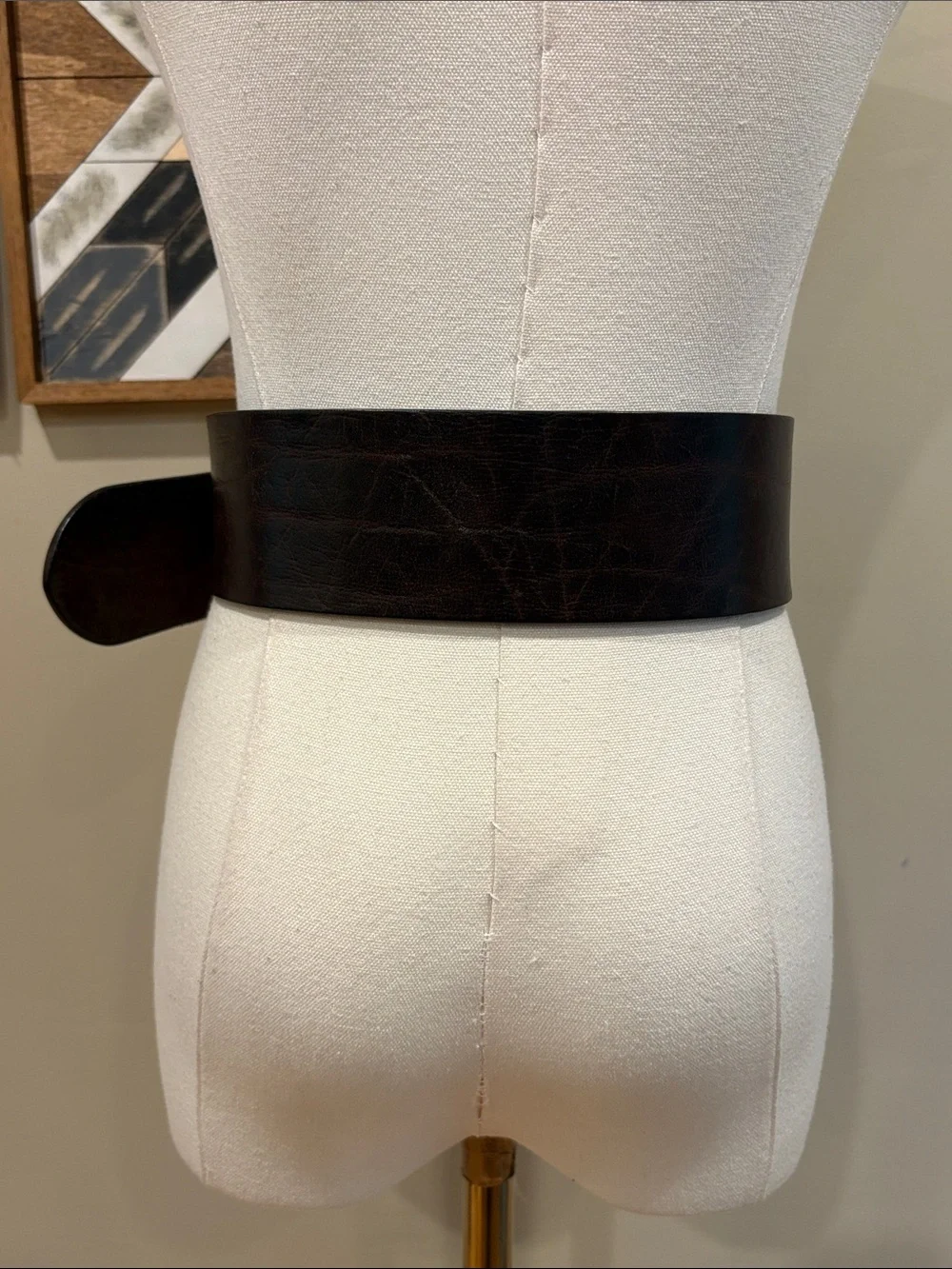 Vintage Polo Ralph Lauren Equestrian Wide Leather Belt Made in Italy